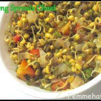 Moong sprouts Chaat/ Mung bean sprout Chaat